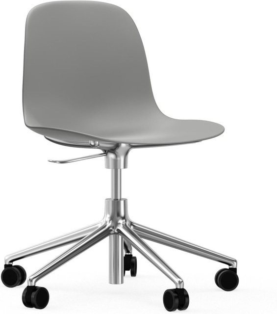 Normann Copenhagen Form Drehstuhl mit Rollen in Grau aus Aluminium und Polypropylen - Bild 1