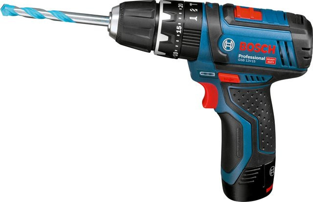 Bosch Professional Akku-Schlagbohrschrauber GSB 12V-15 C Solo in Blau/Schwarz - Bild 1