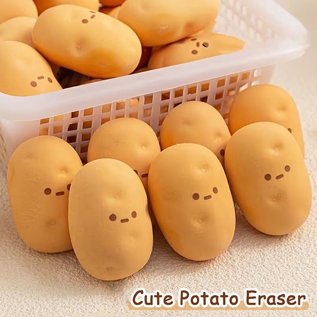 Kreativer Radiergummi in Kartoffelform für Kinder und Hausaufgaben - Bild 1