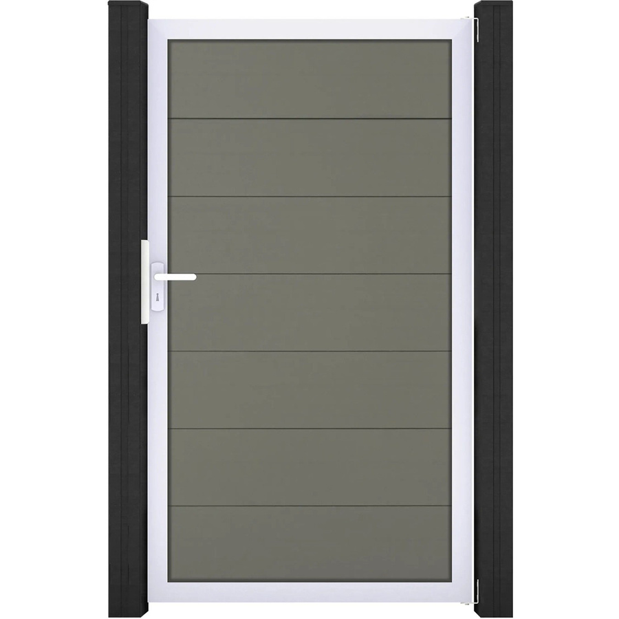 GroJa Tor Solid Grande Schwenktor aus Aluminium in Grau, B: 150 cm, H: 180 cm - Bild 2