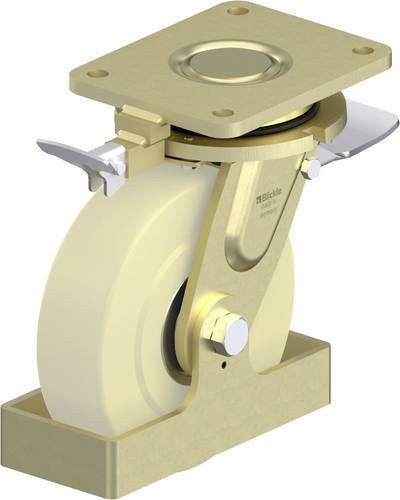 Blickle Schwerlast-Lenkrolle LS-GSPO 200K-35-ST-RI4-FS in Beige und Multicolour mit einem Rad-Durchmesser von 200 mm und einer Tragfähigkeit von 3000 kg - Bild 1