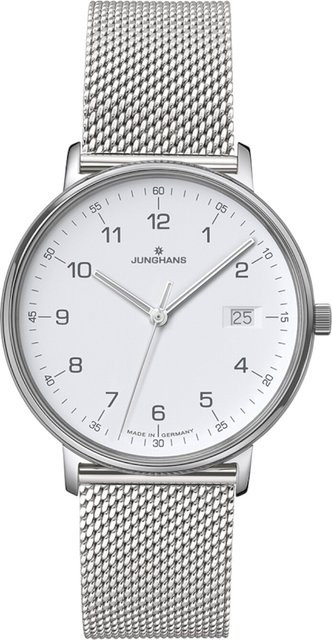 Junghans Damenuhr, Quarz, Edelstahl, 34 mm, Weiß, Saphirglas, 5 ATM - Bild 1