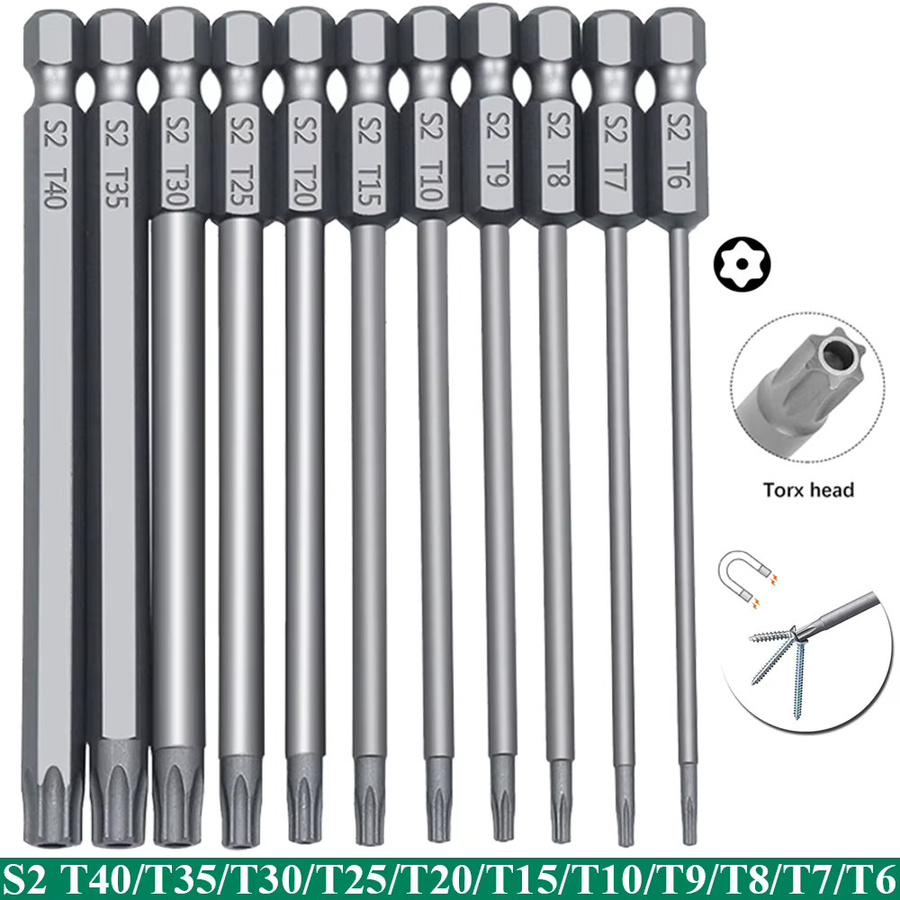 11/12-teiliges Torx-Sicherheits-Bit-Set aus S2-Stahl mit magnetischen Stern-Schraubendreher-Bits für Shark-Staubsauger - Bild 2