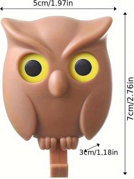 Schlüsselhalter Eule braun Wandmontiert XYKK01 aus Kunststoff B: 7,0 cm, H: 5,0 cm - Bild 1