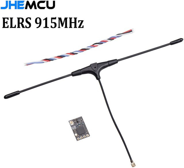 JHEMCU ExpressLRS ELRS 915 MHz CRSF Subminiatur-Langstreckenempfänger für FPV Freestyle Drone in Schwarz - Bild 1
