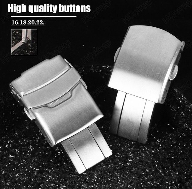HQstrap Uhrenarmband-Verschluss Edelstahl, Silber, Unisex - Bild 1