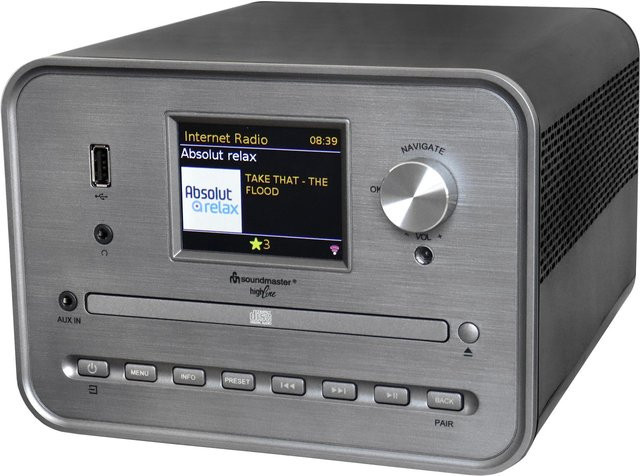 Soundmaster Kompaktanlage ICD1050 in Schwarz und Silber mit CD-Player, Internetradio, DAB+, WLAN, USB und Lautsprechern - Bild 1