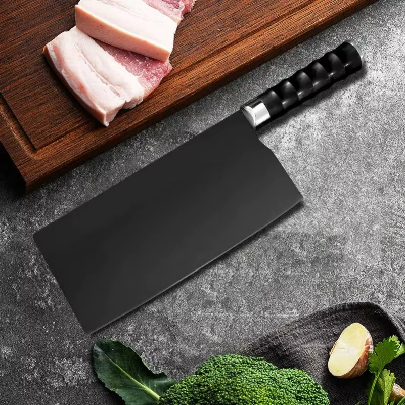GuanQi Chefmesser aus handgeschmiedeter Klinge mit schwarzem Kunststoffgriff, 20,32 cm - Bild 5