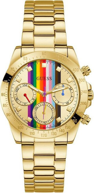 Guess Damenuhr, Quarz, Edelstahl, Gold, 42 mm - Bild 1