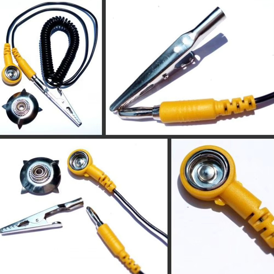 VIBRATITE Anti-Statische ESD Erdung Spiralkabel mit Alligator Clips und PU-Draht - Bild 3