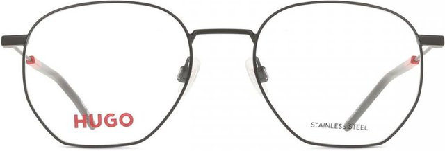 HUGO HG 1121 Korrektionsbrille, Herren, Vollrand, Rund, Metall, Black, Grey - Bild 1