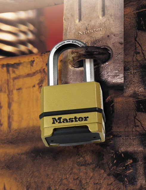 Master Lock Excell Vorhängeschloss mit Zahlenkombination und Zinkgehäuse, Breite: 56 mm, Bügelhöhe: 51 mm - Bild 1