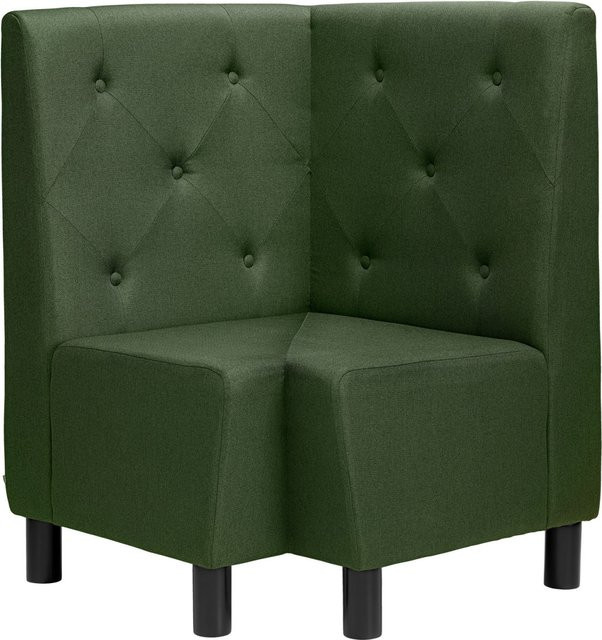 Eckbank Vega Lerida II aus Buchenholz mit Stoffbezug, Farbe: Grün, B/T/H: 75 x 75 x 102 cm - Bild 1