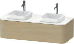 Duravit Waschtischunterschrank Happy D.2 Plus in Medit. Eiche mit 1 Auszug, Breite: 130 cm, Tiefe: 55 cm, Höhe: 35,4 cm - Bild 1