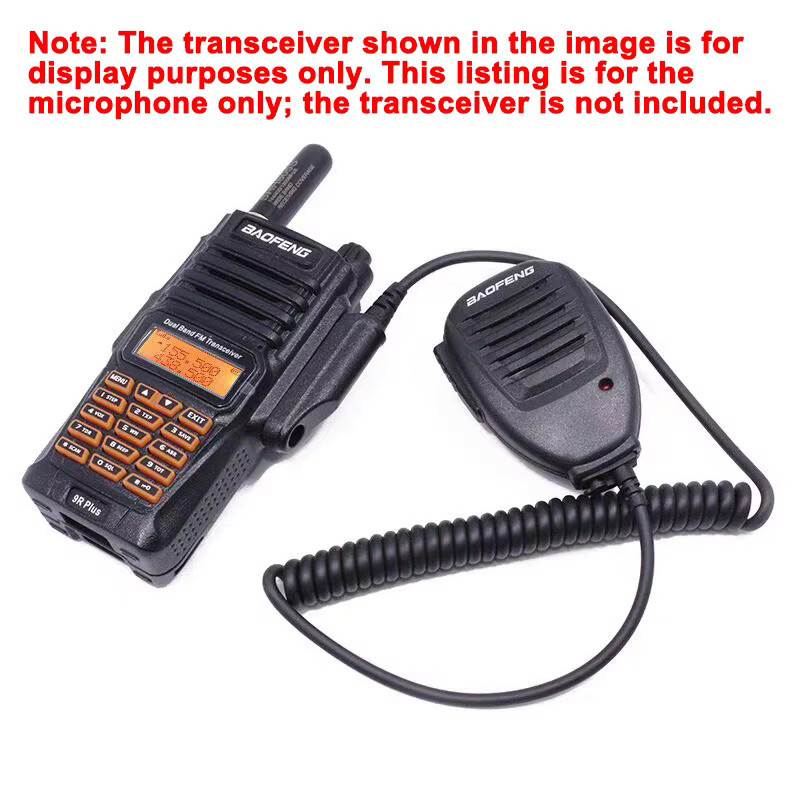 Baofeng Walkie Talkie UV-9R Plus mit wasserdichtem PTT-Lautsprechermikrofon in Schwarz - Bild 2