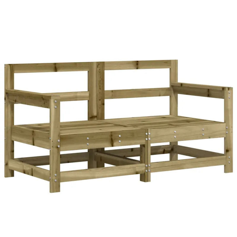 Vidaxl Garten-Ecksofa Set aus imprägniertem Kiefernholz in Braun im rustikalen Design für Erwachsene - Bild 1