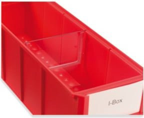 Hünersdorff Trennstege aus transparentem SAN für schmale Regalboxen - Bild 1