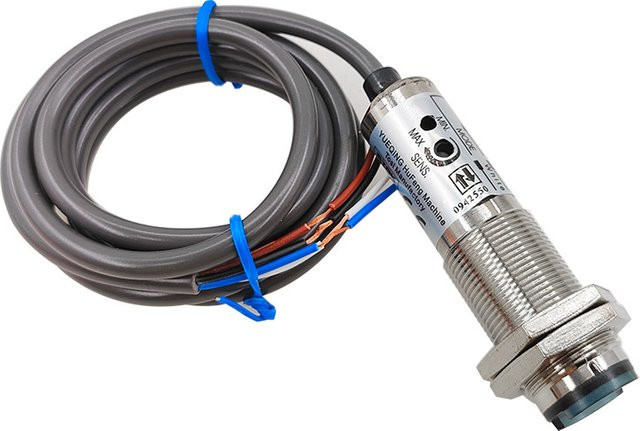 CNMAWAY Lichtschranke Näherungssensor CDD-11N und CDD-11P Infrarotlaser mit einstellbarer Entfernung, diffuse Reflexion, NPN PNP, DC12-24V, Farbe: Silber - Bild 1