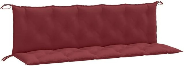 vidaXL Gartenbank-Auflagen 2er-Set Melange Weinrot, B/T/H: 180 x 50 x 7 cm, UV-beständiger Polyester - Bild 1