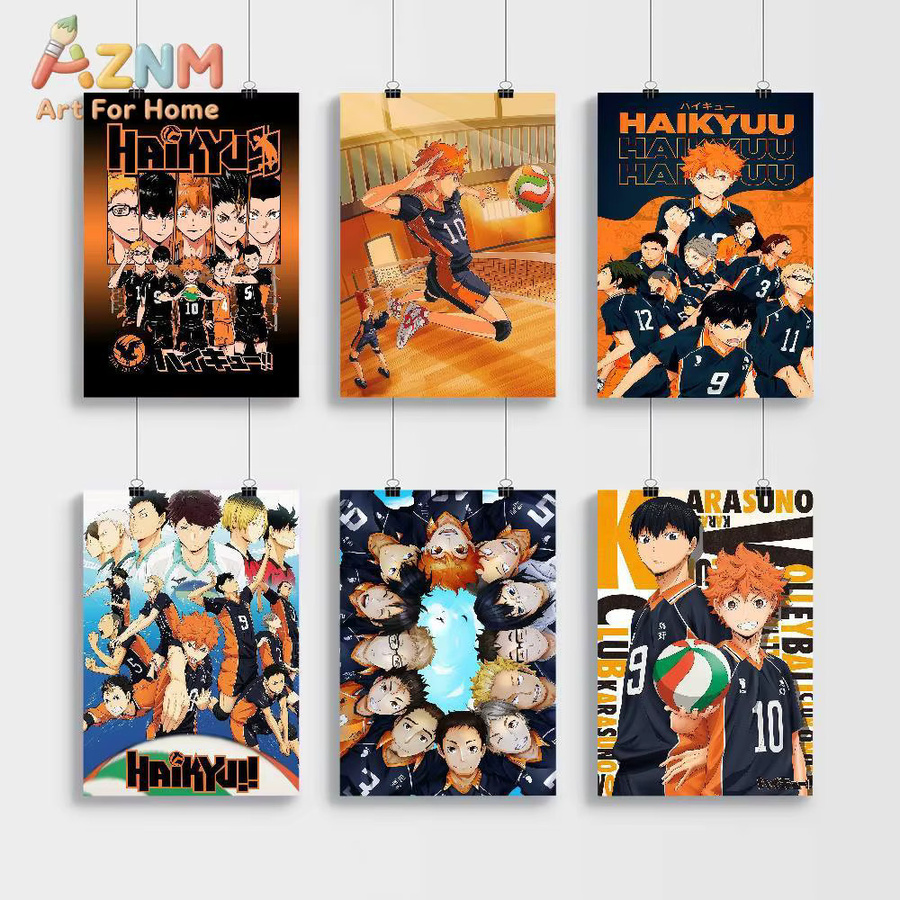 Haikyuu Anime Volleyball DIY Klebeposter im Vintage-Stil für deine Dekoration in Zimmer, Bar oder Café, Mehrfarbig - Bild 3