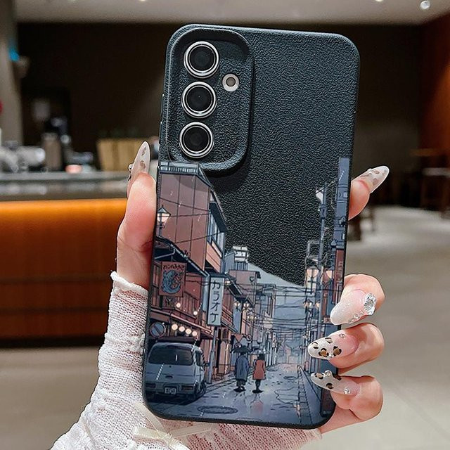 Anime Handyhülle für Samsung Galaxy S25 Ultra S24 S23 S22 S21 Plus FE A15 A16 A25 A26 A34 A35 A36 A54 A55 A56 5G in Grau - Bild 1