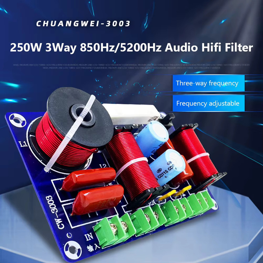 ALLOYSEED 250 W 3-Wege HiFi Audio Lautsprecher Frequenzteiler Crossover für DIY Home Audio Systeme, Multicolor - Bild 3