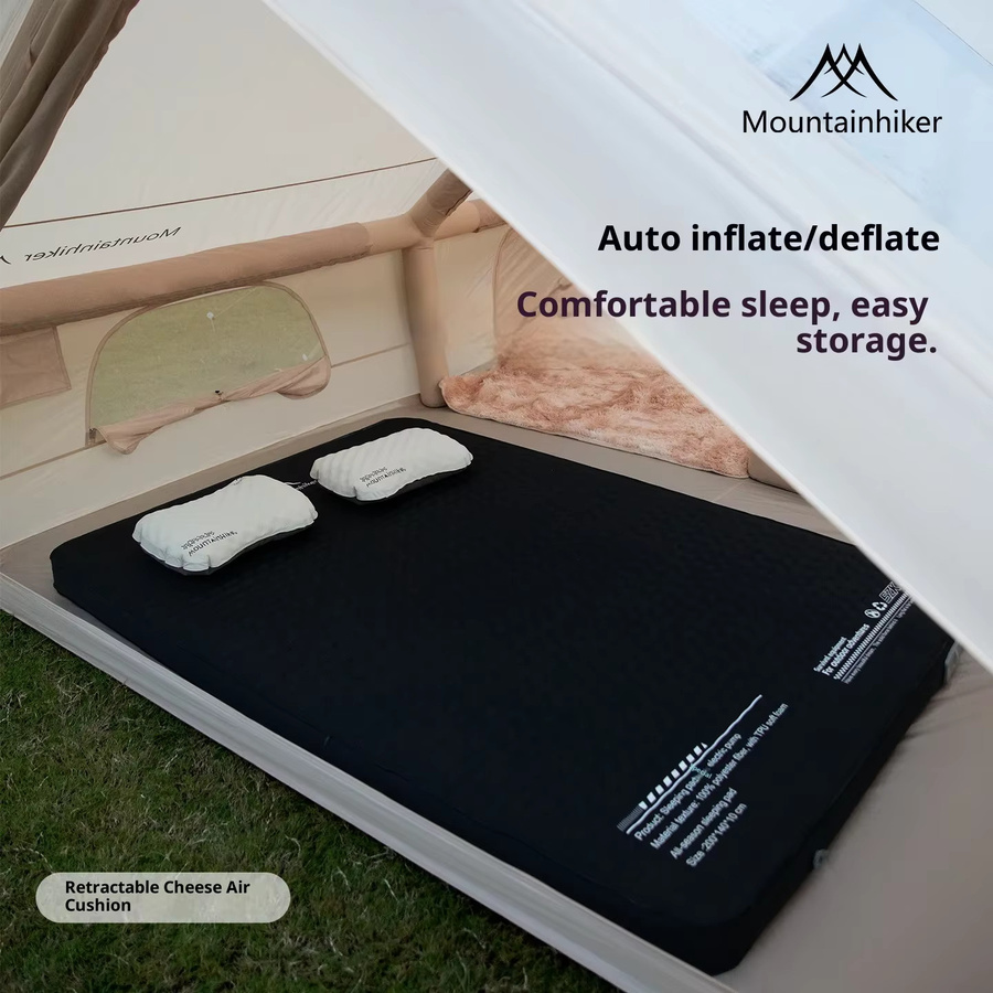 Mountainhiker automatische aufblasbare Campingmatratze für 2 Personen, Schwarz, B/T: 140 x 200 cm - Bild 2