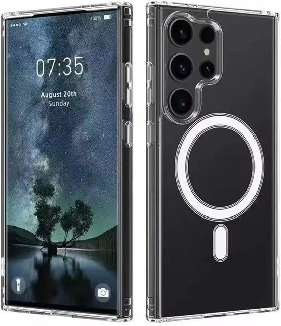 MagSafe kompatible transparente Handyhülle für Samsung Galaxy S26 Ultra und S26, stoßfeste Acryl-Schutzhülle - Bild 1