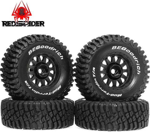 4 Stück RC-LKW-Reifen und Räder, All-Terrain-Reifen, 12 mm Sechskant - Bild 1