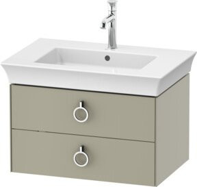 Duravit Waschtischunterschrank ohne Aufsatz White Tulip, 2 Schubladen, Tau Seidenmatt, B/T/H: 41 x 68,4 x 45,8 cm - Bild 1