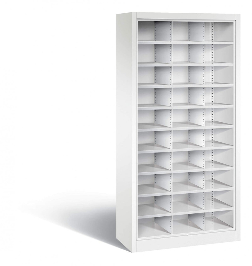 BIGBOXX Fächerregal in Weiß, freistehend mit Rückwand aus MDF - Bild 1