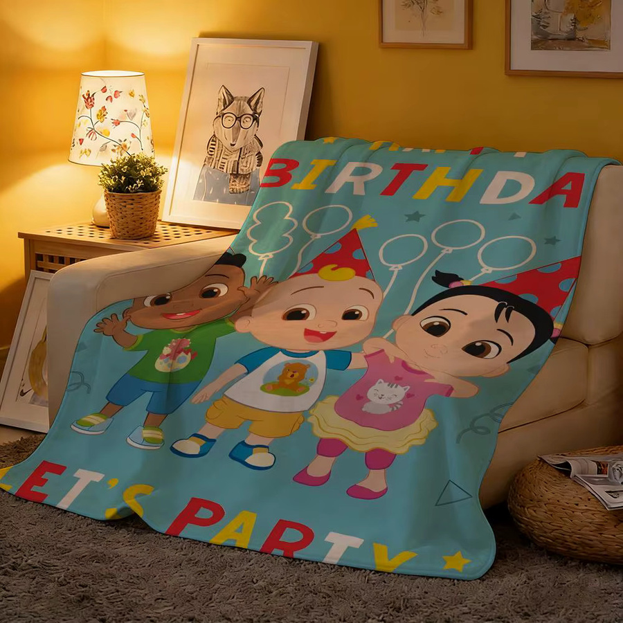 Cocomelon Flanell-Überwurfdecke für Sofa und Schlafzimmer, Multicolor, weich und warm - Bild 4