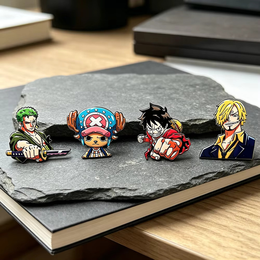 Bandai Cartoon-Piraten-Emaille-Pins, 4-teiliges Set - Bild 5