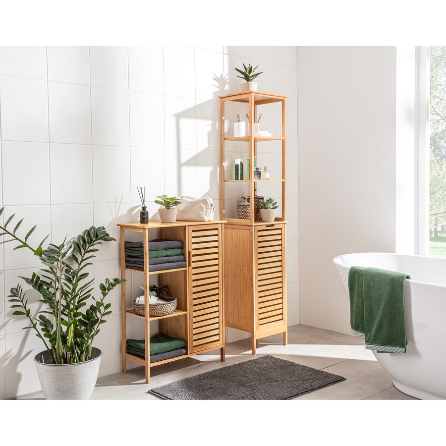 Hochschrank Bambus von viva domo in Natur und Braun für Bad, Küche oder Flur - Bild 2