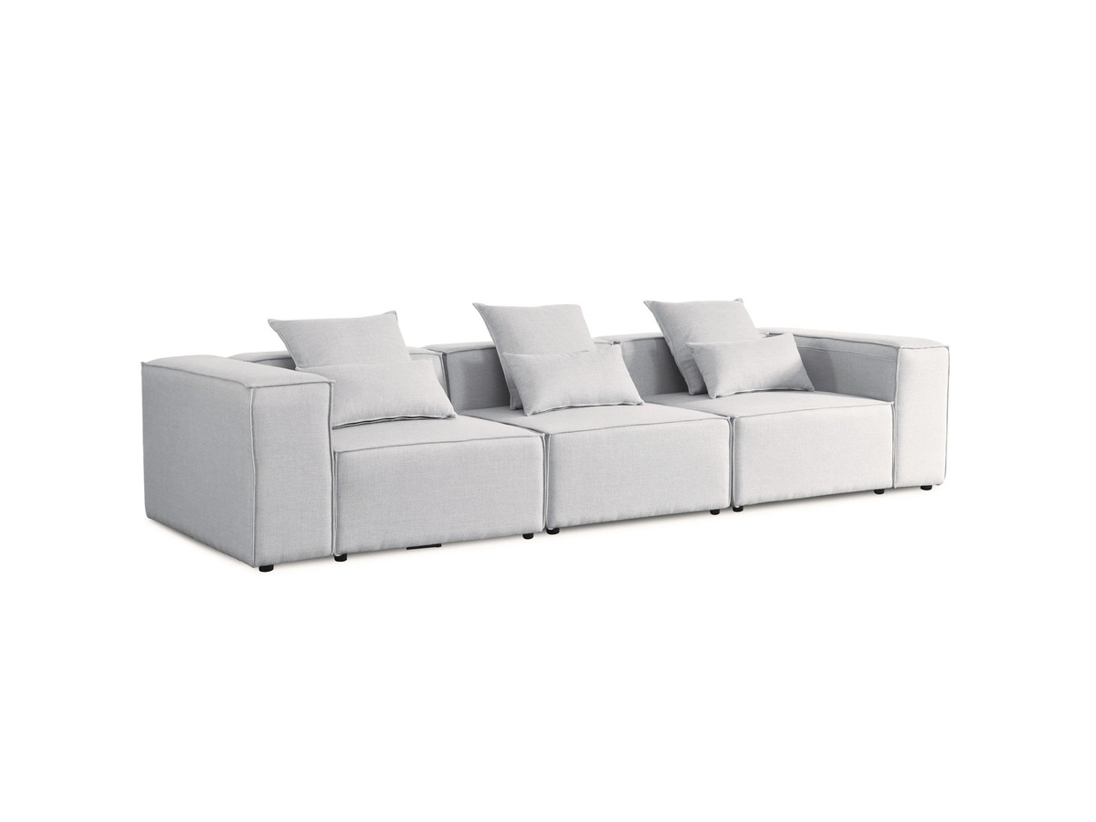 Home Deluxe Modulares Sofa VERONA in U-Form, Hellgrau, B/T/H: 230,0 x 230,0 x 80,0 cm - Bild 2