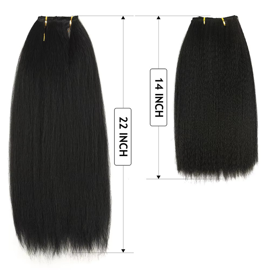 Alana beauty Kinky Straight Clip-In Haarverlängerungen, 7 Stück, Damen - Bild 4