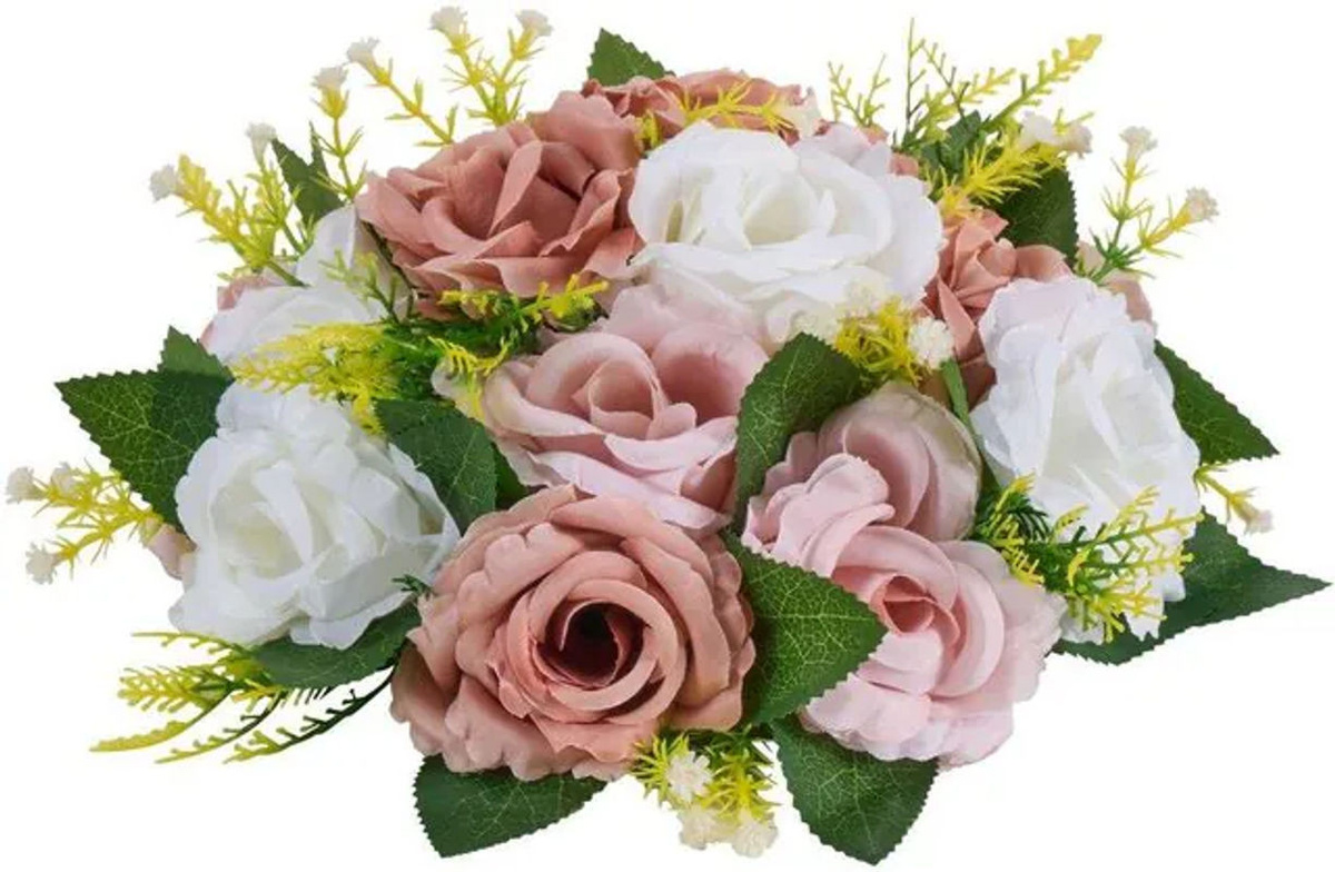 Künstliche Blumenkugeln von Buying Solutions, MB in Rosa und Weiß für deine Hochzeits-Tischdekoration - Bild 1