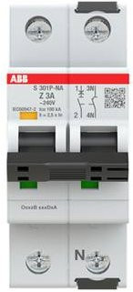 ABB S301P-Z3NA Leitungsschutzschalter 3A 240V 2CDS381103R0318 in Weiß - Bild 1