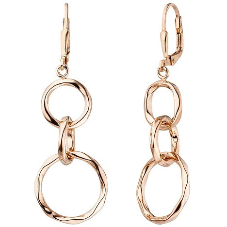 Colfem Ohrhänger 925 Sterling Silber, rotgold vergoldet, Unisex - Bild 1