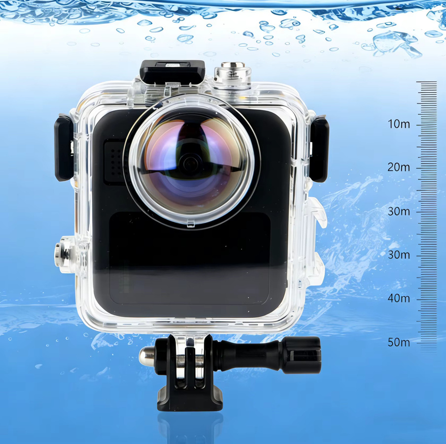 Wasserdichtes Gehäuse für GoPro Max 2 Action Camera in Transparent, Schutzhülle für Tauchgänge bis 60m - Bild 2