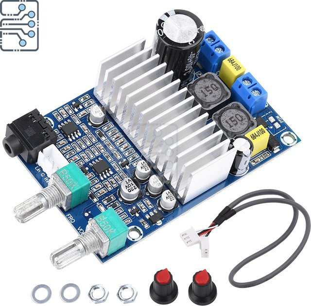 Diymore Tpa3116 Subwoofer Verstärkerplatine Digitalverstärker in Blau mit 100W High Power Bass Mono für DC 12-24V - Bild 1
