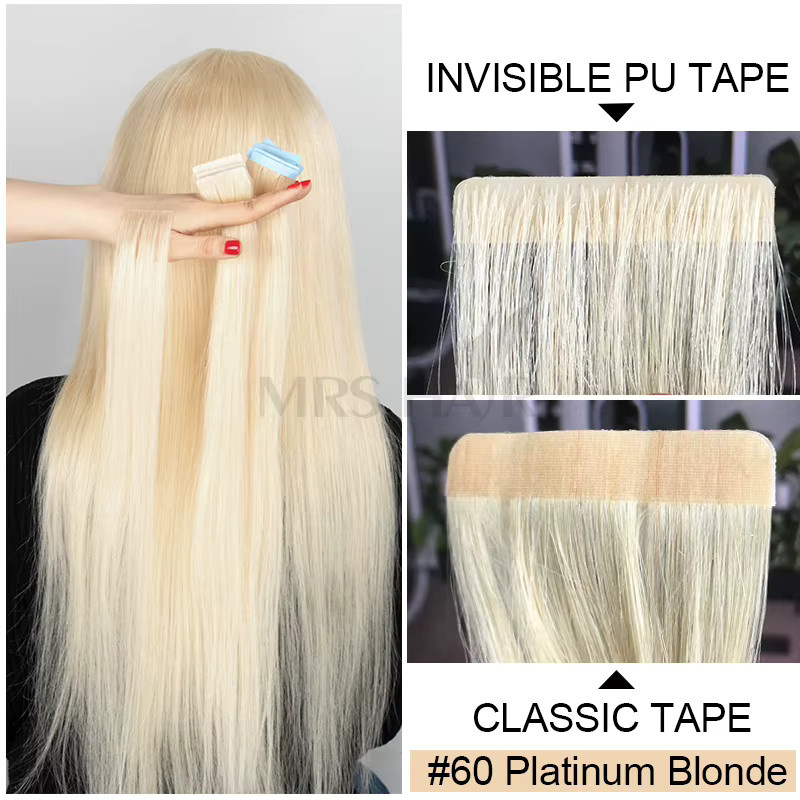 Boymia PU-Weft-Tape-in-Haarverlängerungen aus Echthaar, 10er-Packung, Damen - Bild 2