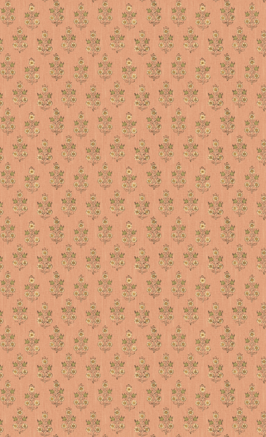 GP & J Baker Tapete Poppy Sprig in Blush mit floralem Botanical-Design und klassischem Muster in Pink und Blau, Vlies-Tapete - Bild 1