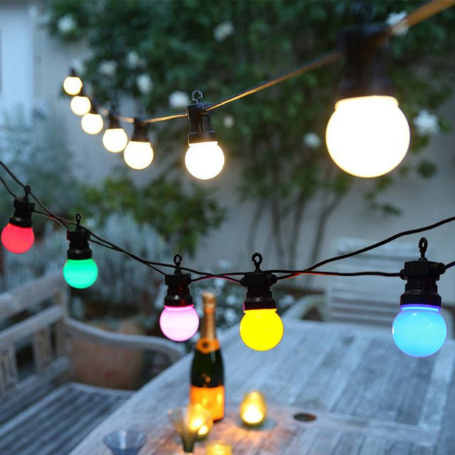 Topdii LED Globus Ball Lichterkette für Garten und Party mit Kugelleuchten - Bild 1