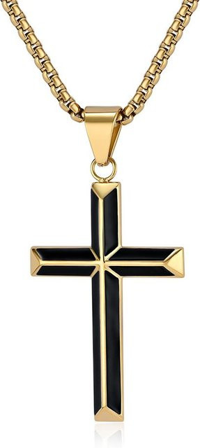 YIRAN Jewelry Halskette Edelstahl, Gold, Herren - Bild 1