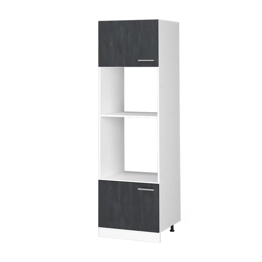 Vicco Mikrowellenschrank R-Line Küchenregal modern in Schwarz und Weiß, B/T/H: 60 x 57,2 x 207 cm - Bild 2