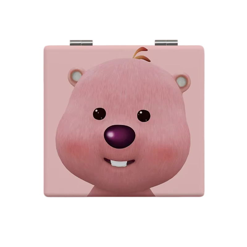 Pororo Handspiegel, pink, faltbar, doppelseitig - Bild 3