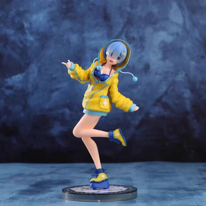 Bandai Re:Zero Rem Hoodie Anime-Figur in Pink, PVC Statue, Höhe: 22 cm - Bild 3