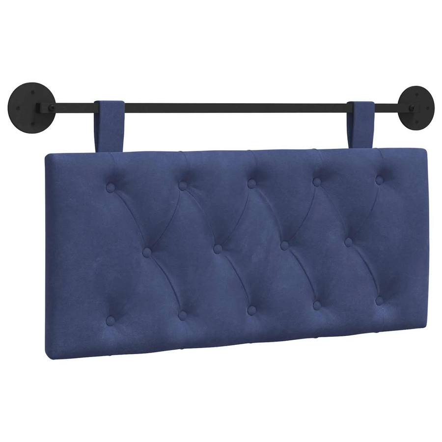 vidaXL Wandmontiertes Polsterpaneel aus Samt in Polizeiblau, B/H/T: 90 x 55 x 7 cm - Bild 2