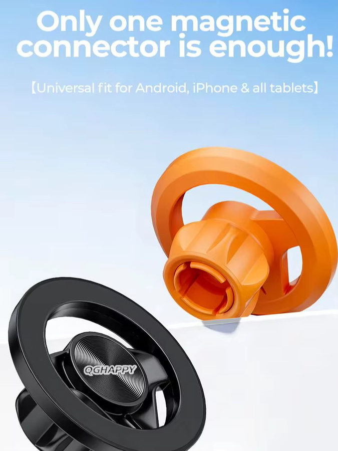 QGhappy Magnetische Auto-Handyhalterung für MagSafe in Schwarz, Verstellbarer und Abnehmbarer Anti-Rüttel-Ständer für iPhone 17 16 Pro und Samsung - Bild 6